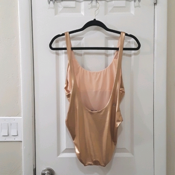 Dolce Vita Rose Gold  Metallic High Cut One Piece - Picture 5 of 10